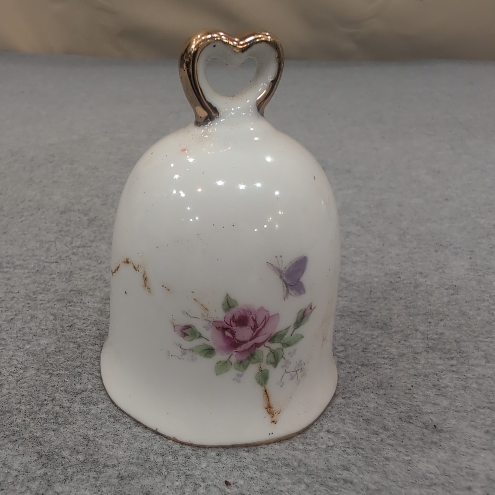 Napcoware Bell Grandma Means Love Floral‎ Heart Handle Japan 1462 - Picture 2 of 6